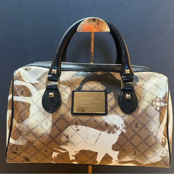 L.A.M.B. Black and Brown Satchel